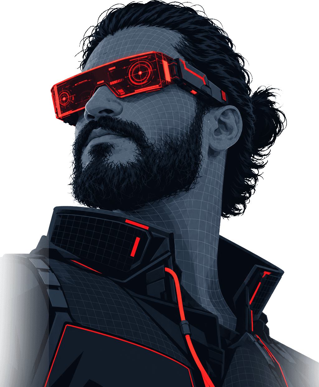 Muhammad Ammar in a cyberpunk visor